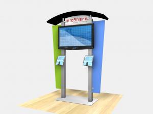 RESE-1230 / Large Monitor Kiosk with Arch Canopy
