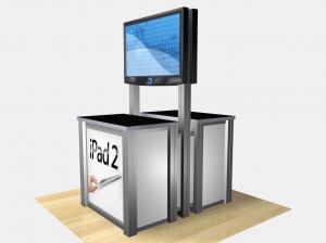 RESE-1233 / Double-Sided Rectangular Counter Kiosk